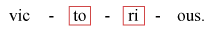 syllabic: middle